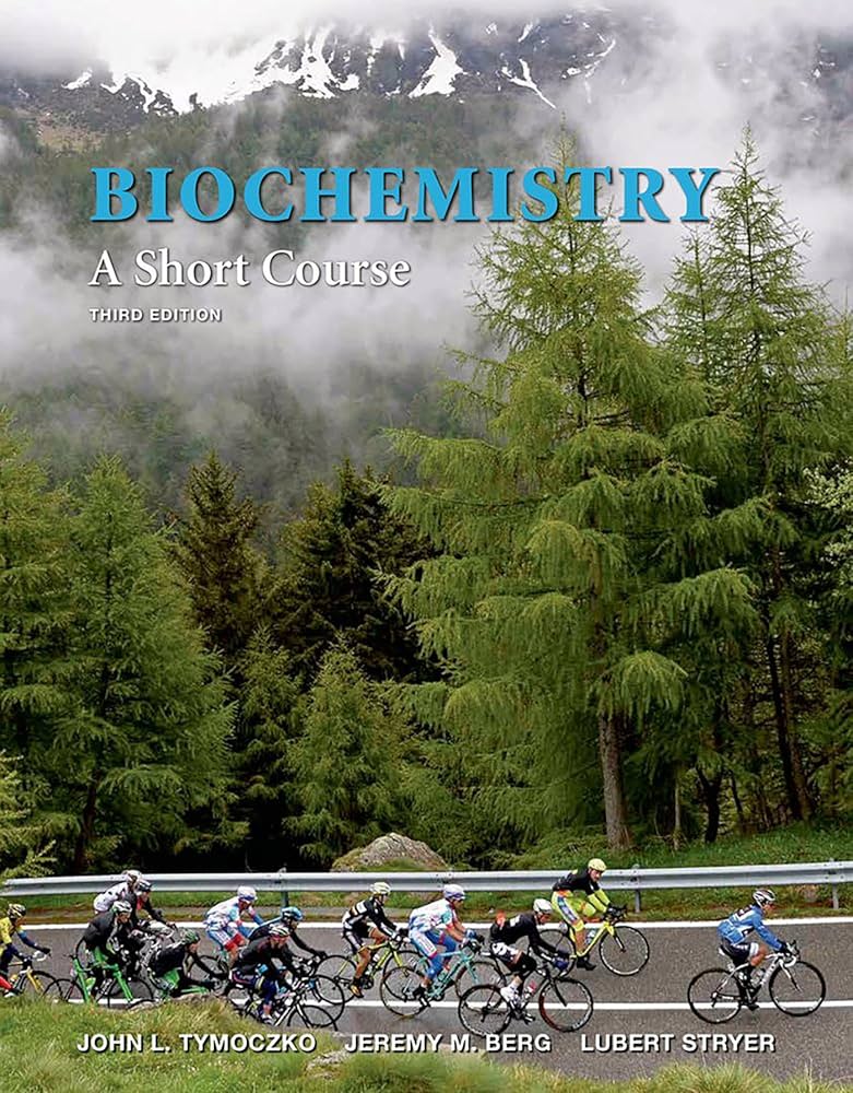Cover of *Biochemistry* by Berg and Stryer, a textbook covering molecular biology, metabolism, enzymes, and biochemical principles of life.