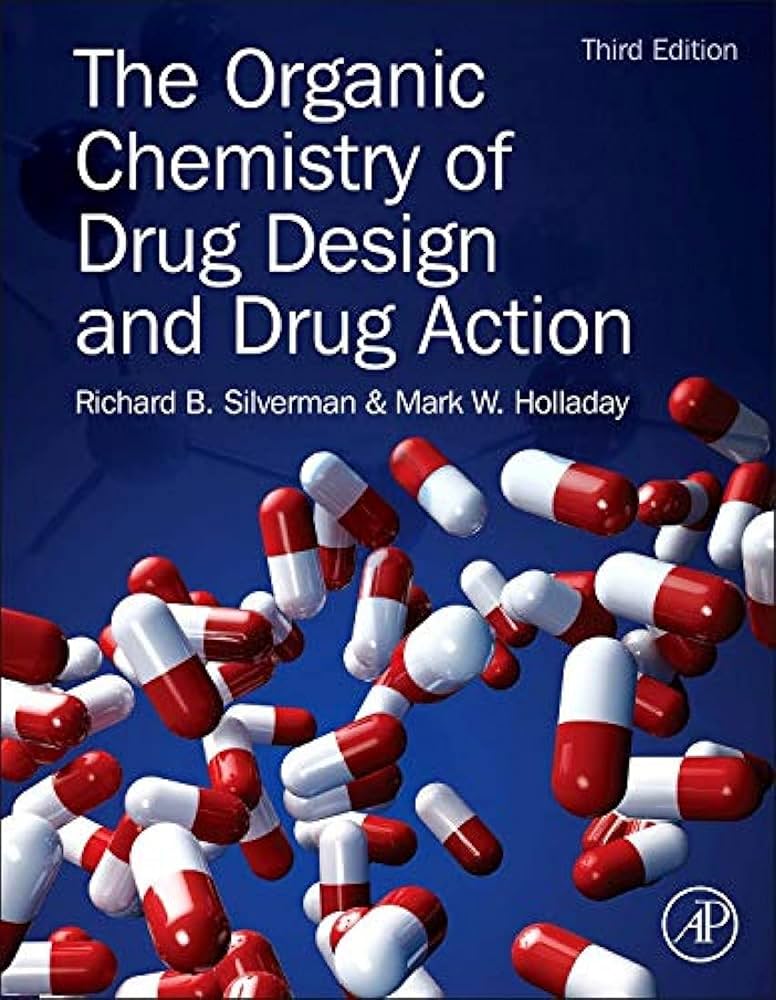 A medicinal chemistry textbook titled “Chemistry of Drug Design and Drug Action” by Wermuth & Livi, covering drug discovery, molecular interactions, medicinal chemistry, and pharmacological mechanisms.