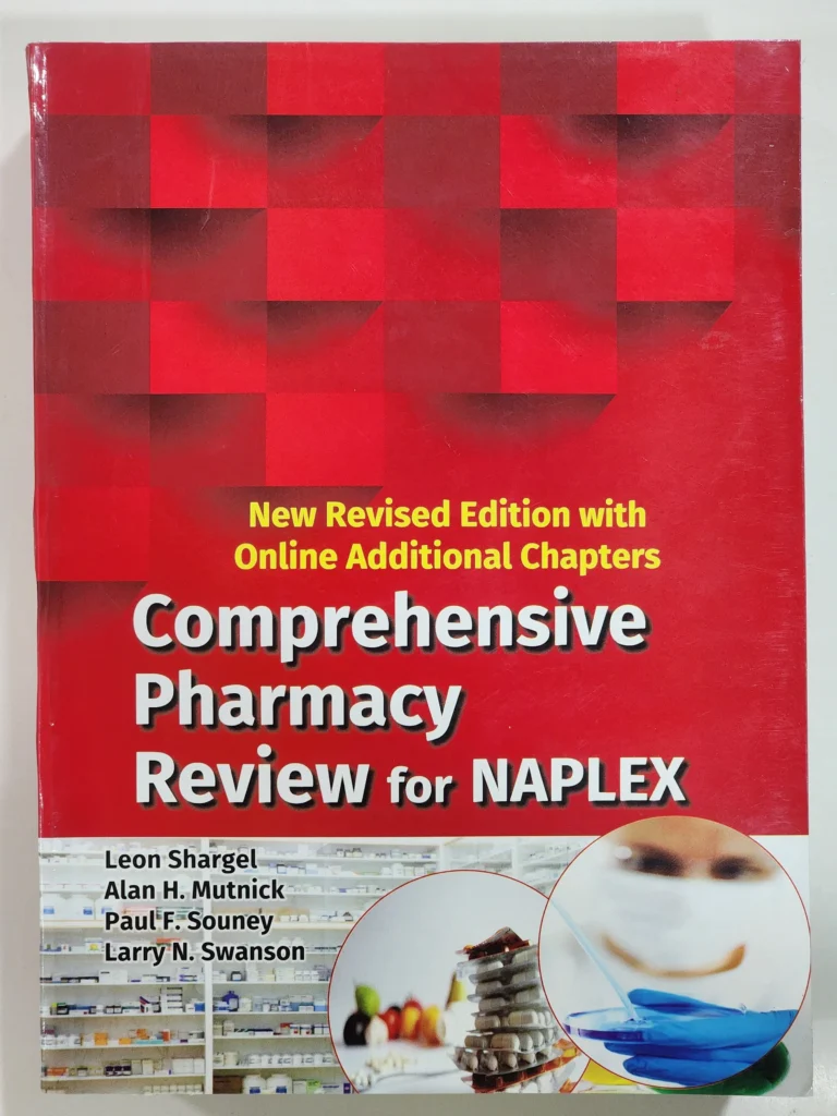 NAPLEX review textbook by Shargel, Mutnick, Souney, and Swanson for pharmacy exam preparation.