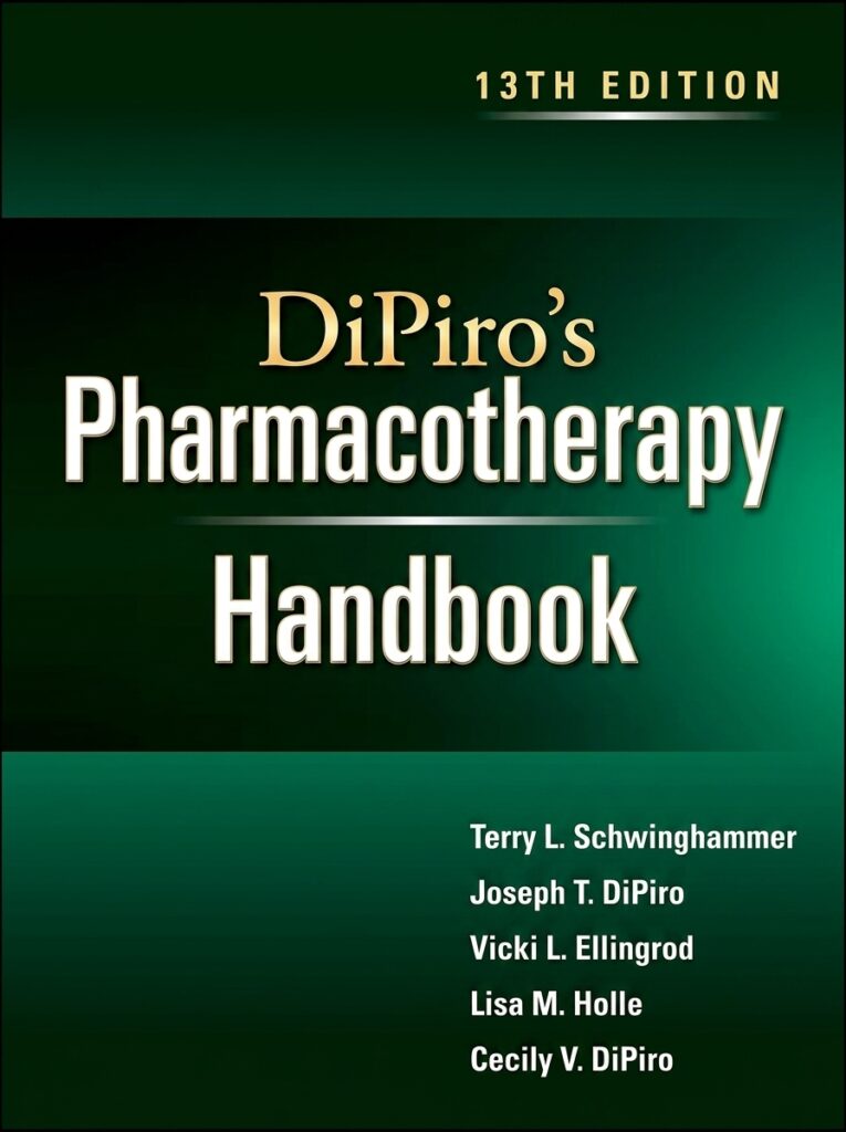 Pharmacotherapy handbook by Schwinghammer et al. used for clinical drug therapy and disease management