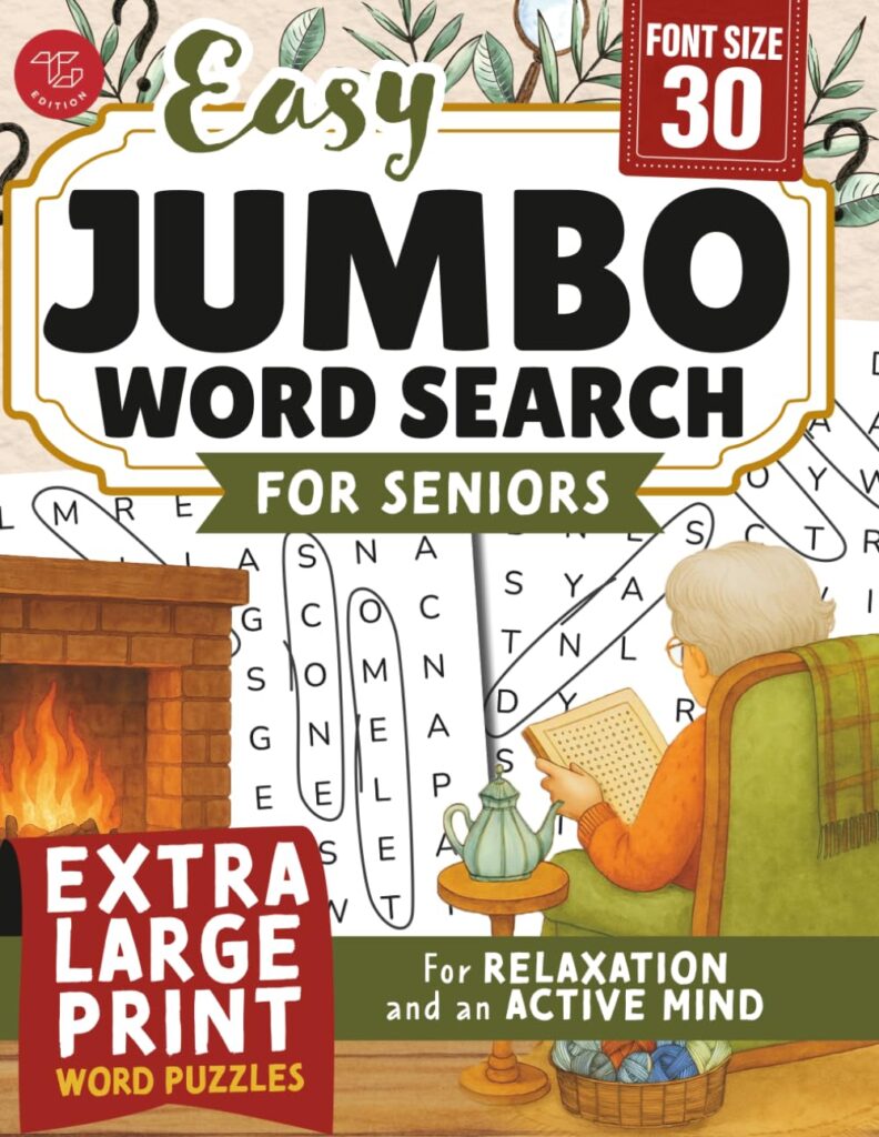 Easy Jumbo Word Search for Seniors: Extra Large Print Word Puzzles for Relaxation and an Active Mind (Word Find Books For Adults)