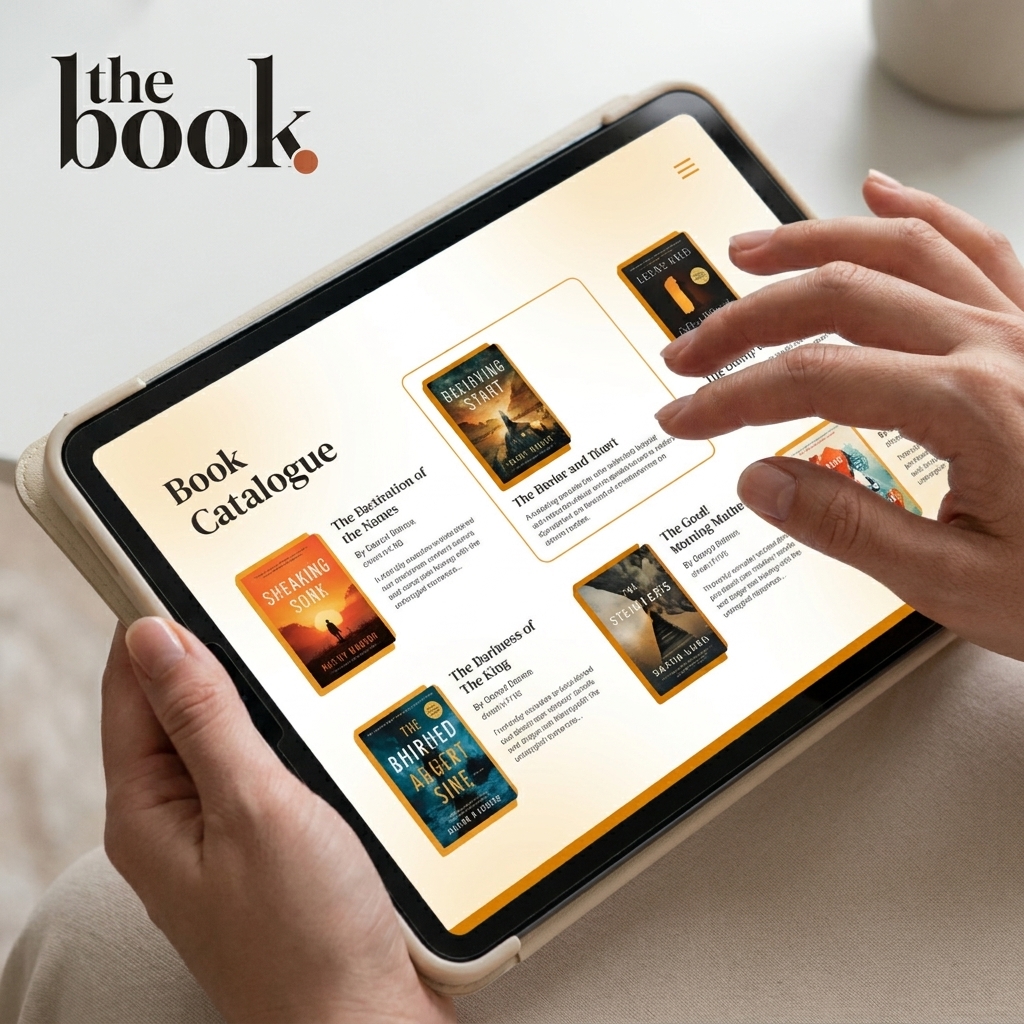 Reader discovering new books online at BookDot.com on mobile