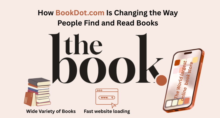 BookDot.com online bookstore displayed on a laptop with novels, academic books, and children's books, highlighting accessible online book shopping.