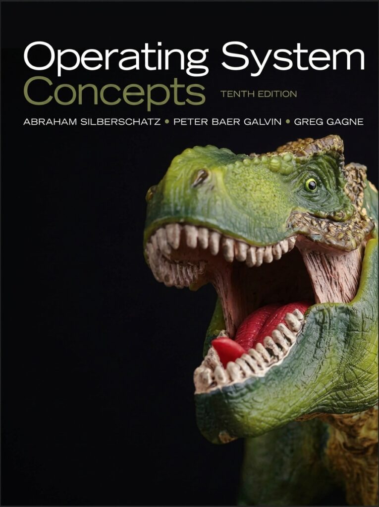 Cover of Operating System Concepts by Abraham Silberschatz and co-authors, a classic computer science textbook on operating systems, process management, and system design.