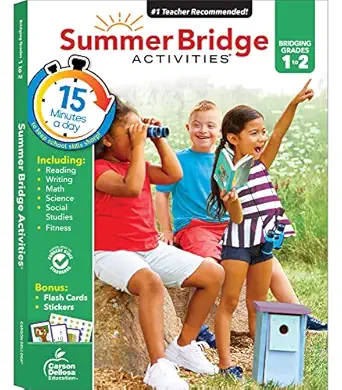 Summer Bridge Activities 1st to 2nd Grade Workbook, Activity Book With Math, Language Arts, Reading Comprehension, Science, Social Studies, Writing, Fitness, Flash Cards, Stickers and More (Volume 3)