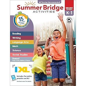 Summer Bridge Activities Kindergarten to 1st Grade Workbooks