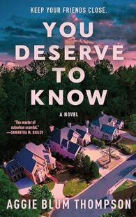 You Deserve to Know by Aggie Blum Thompson psychological suspense novel