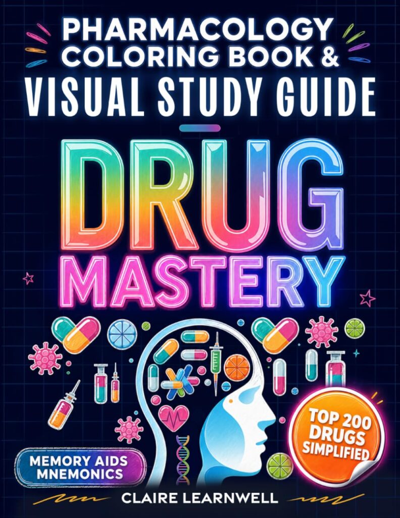 Drug Mastery - Pharmacology Coloring Book & Visual Study Guide