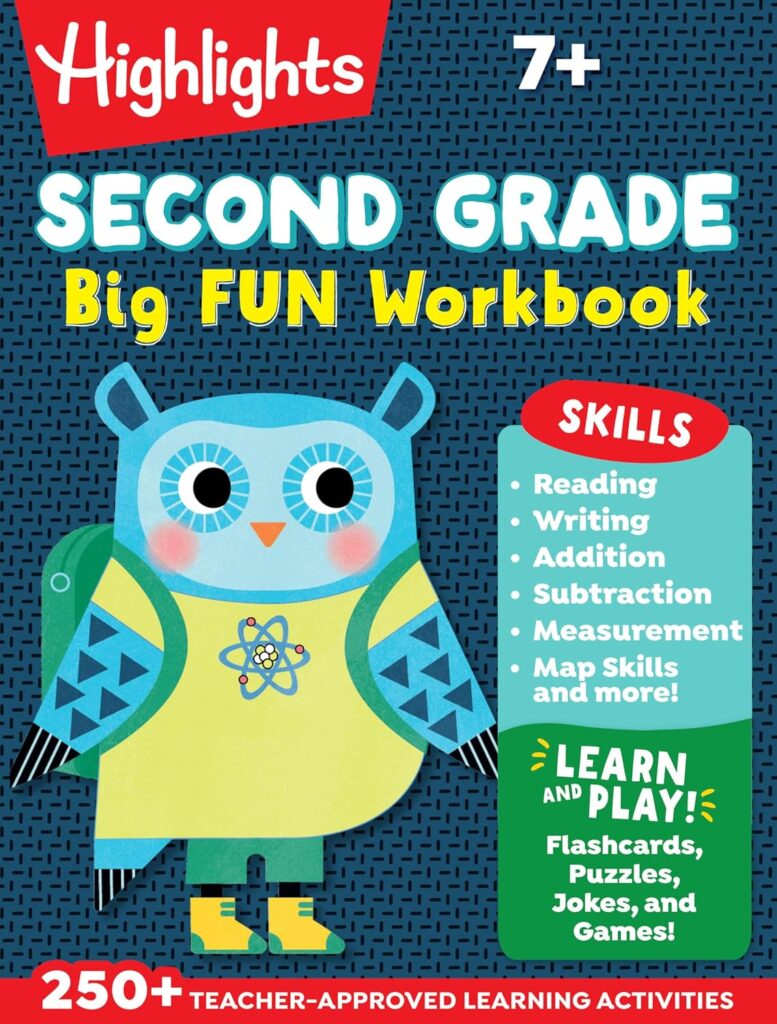Second Grade Big Fun Workbook: Second Grade Curriculum Workbook for Kids, Practice Math, Reading, Writing, Spelling, Science and More