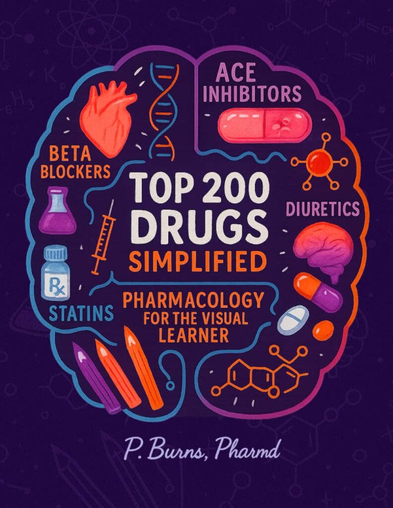 Top 200 Drugs Simplified: Pharmacology Coloring Book & Study Guide